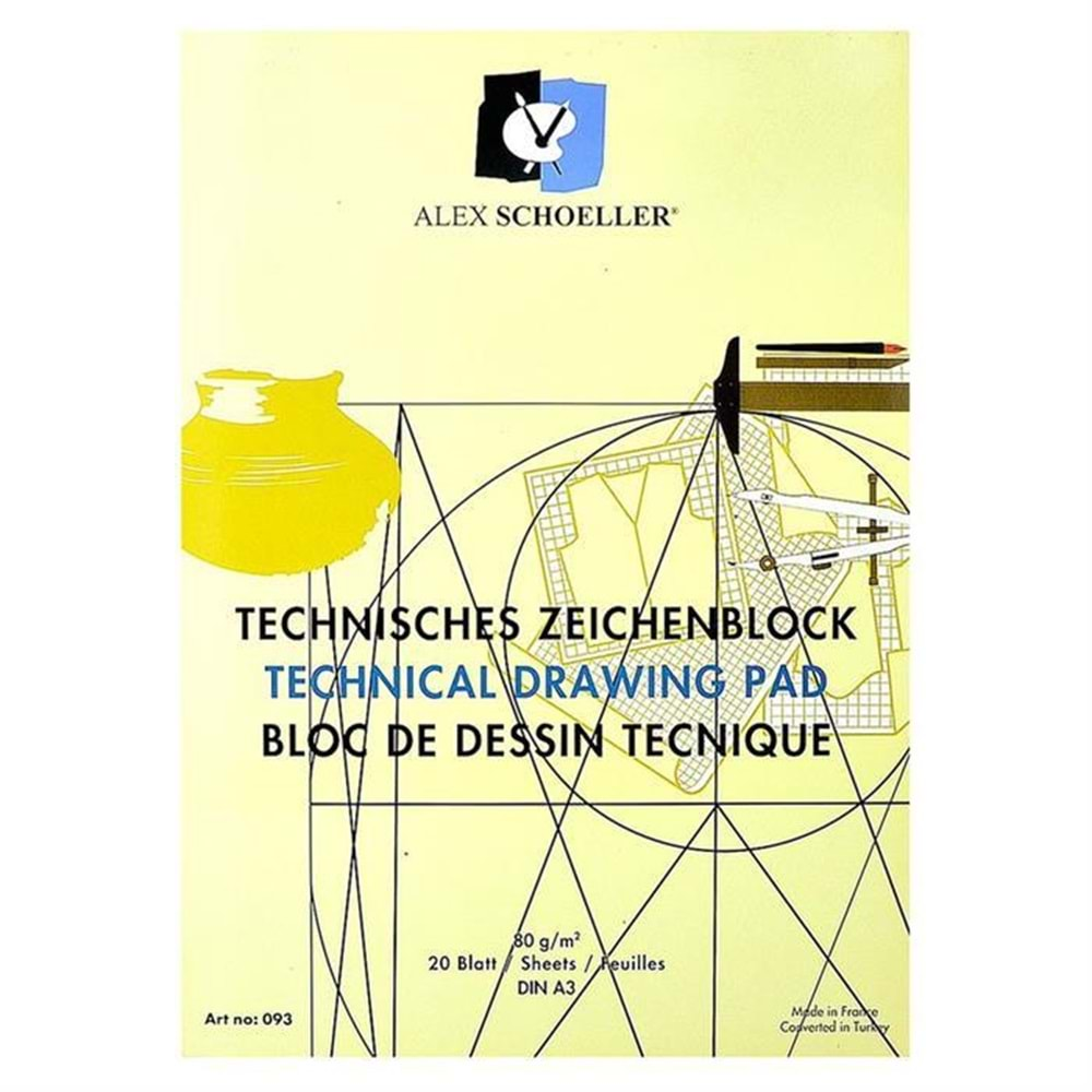 Alex Milimetrik Teknik Defteri Dik 80Gr A3 20Yp