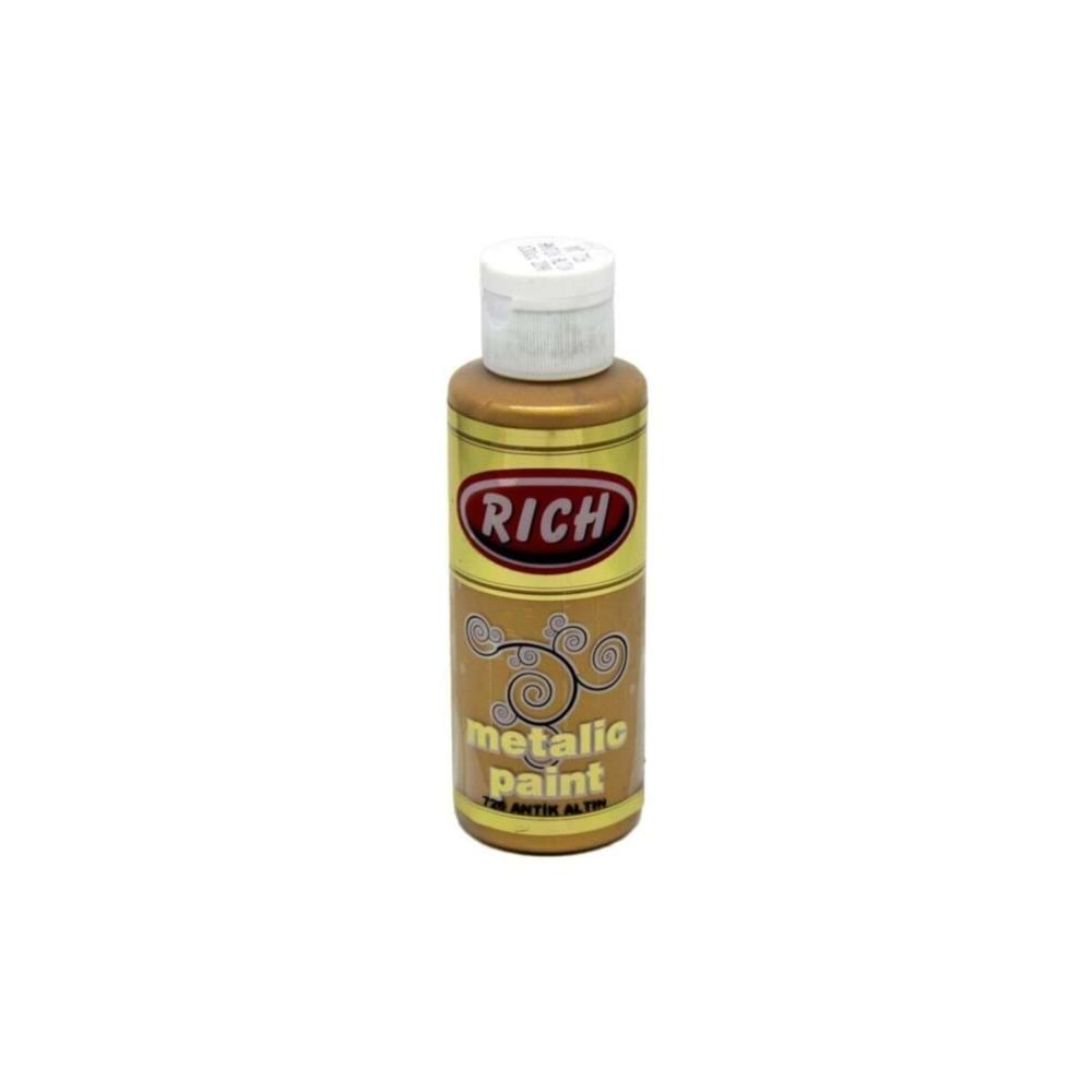 Rich Akrilik Boya Metalik 120 CC Antik Altın 0726