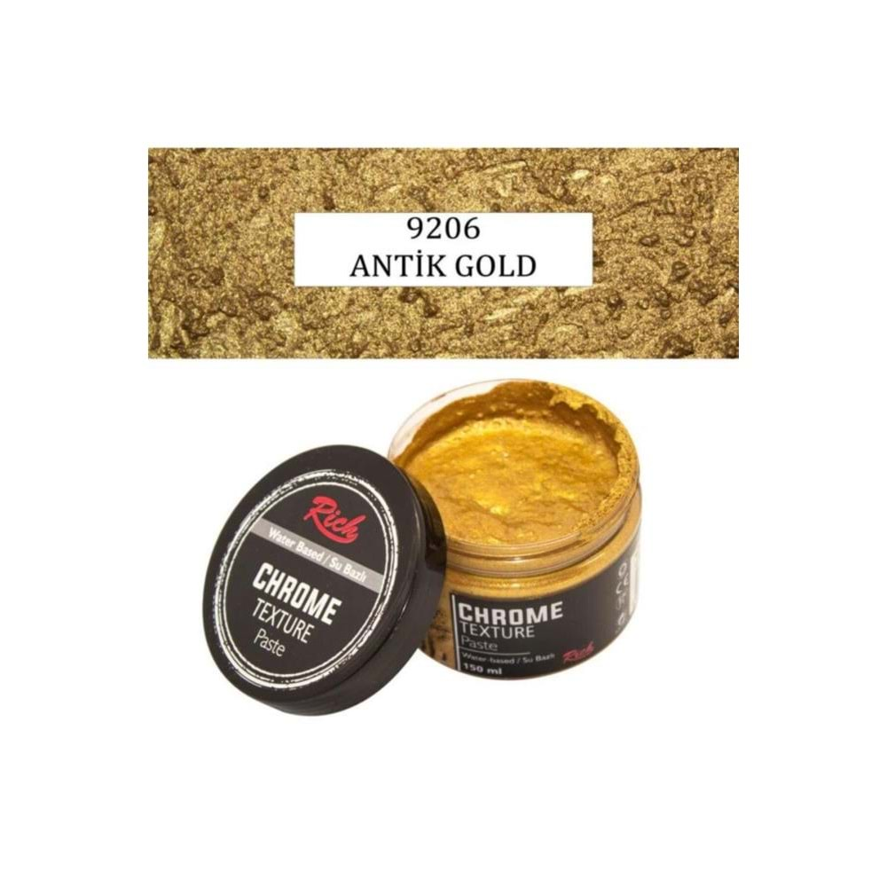 Rich Chrome Texture Paste Antik Gold 9206