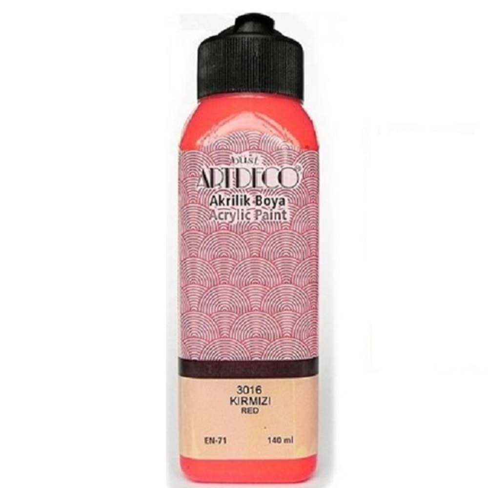 Artdeco Akrilik Boya 140Ml 3016 Kırmızı