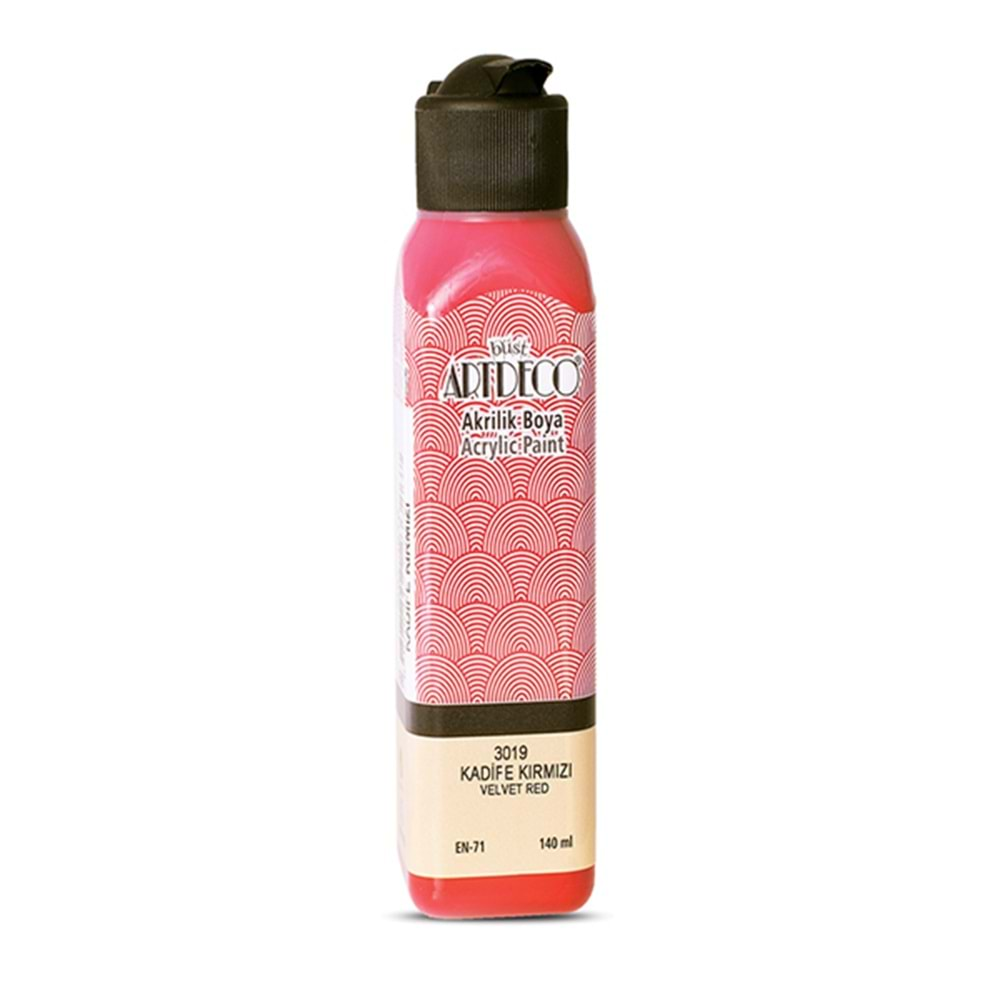 Artdeco Akrilik Boya 140Ml 3019 Kadife Kırmızı