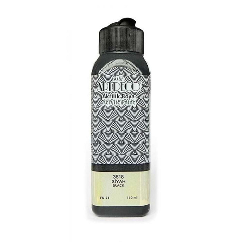 Artdeco Akrilik Boya 140Ml 3618 Siyah