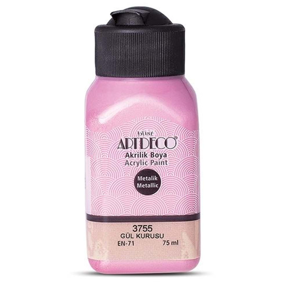 Artdeco Metalik Akrilik Boya 75Ml Gül Kurusu 3755