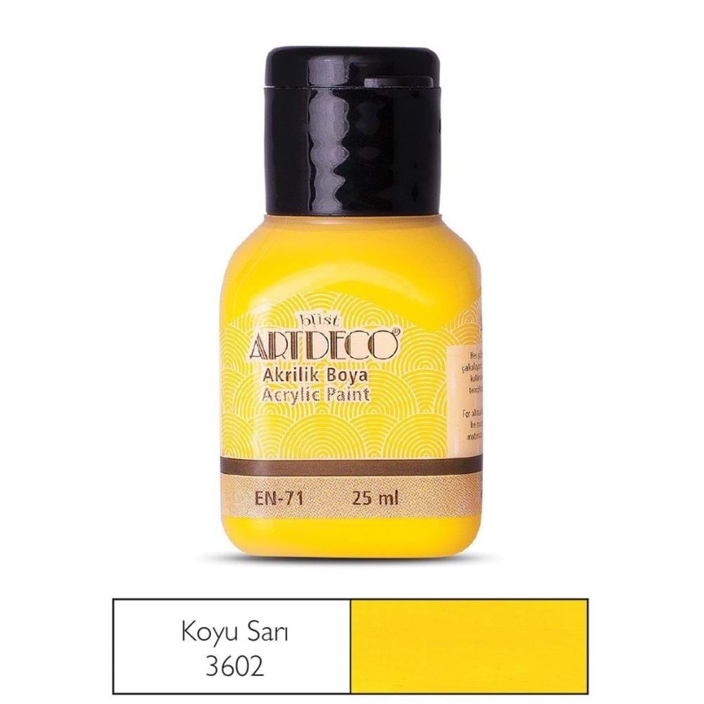 Artdeco Akrilik Boya 25Ml 3602 Koyu Sarı