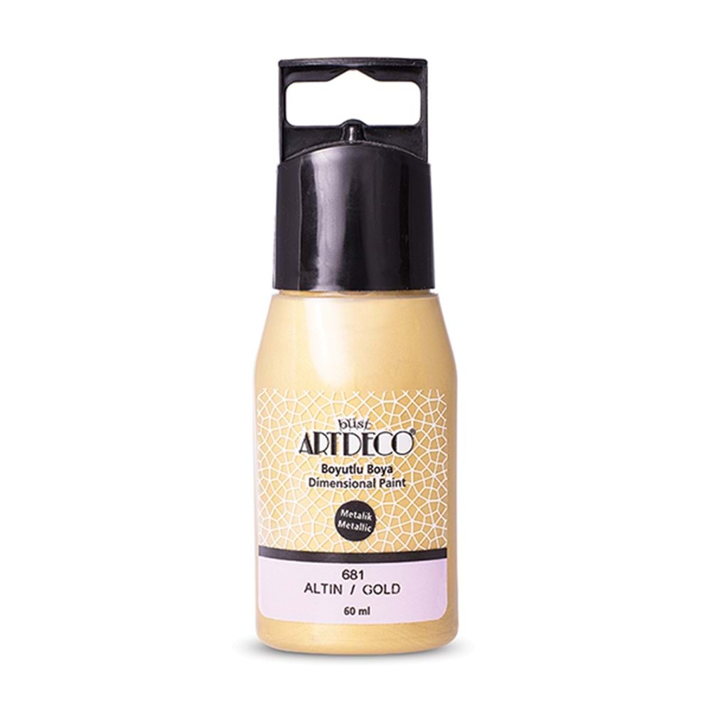 Artdeco Metalik Boyutlu Boya 60Ml Altın 681