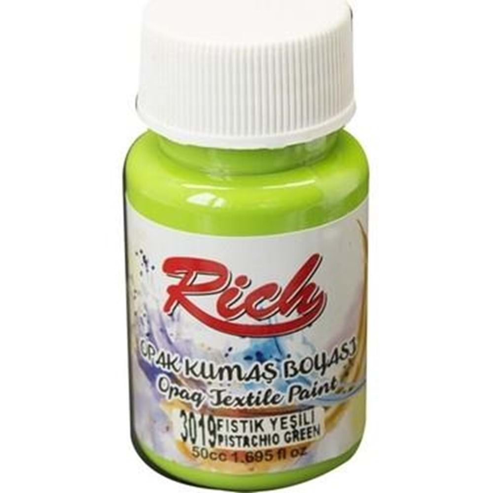 Rich Kumaş Boyası 50Cc 3019 Fıstık Yeşili