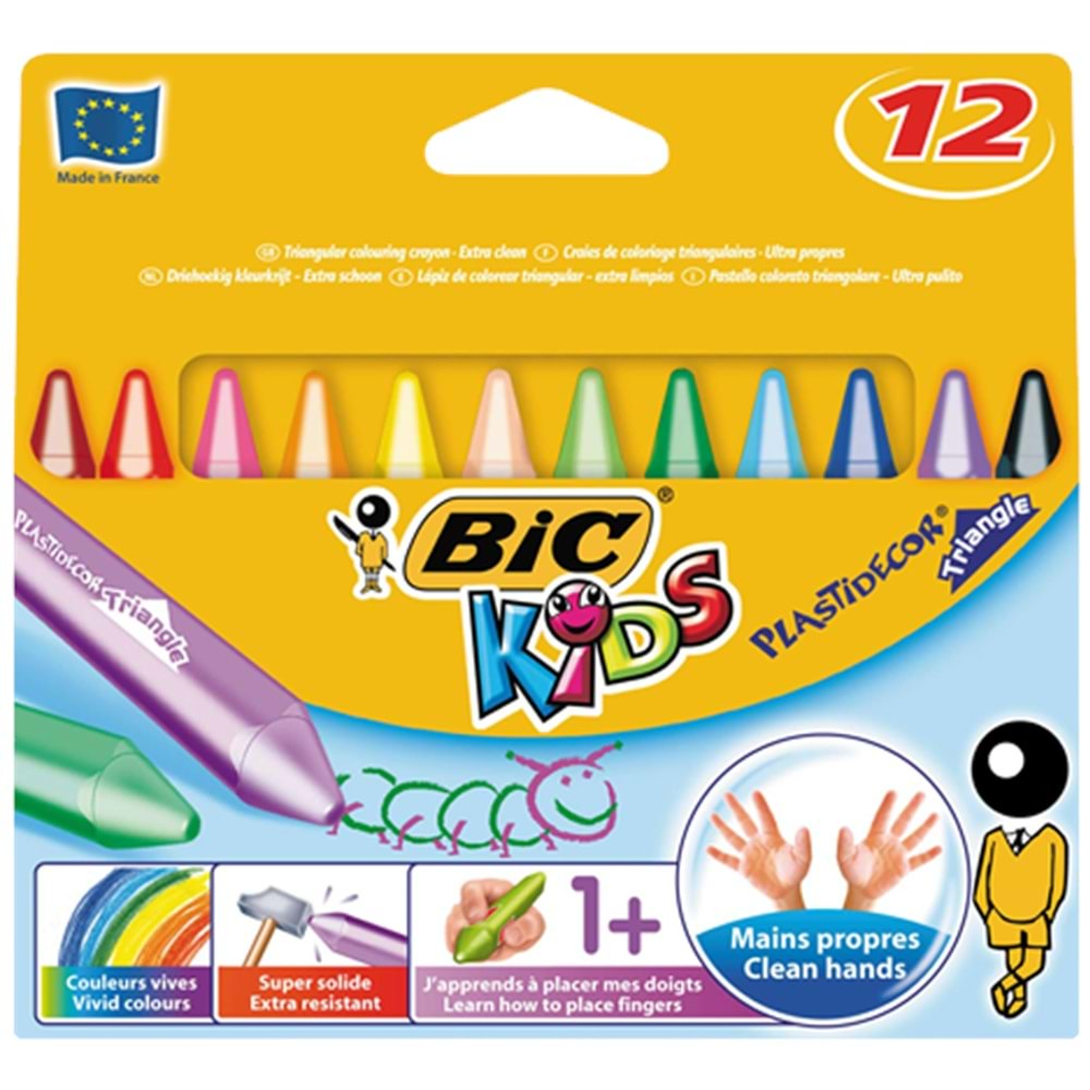 Bic Pastel Boya Plastidecor Üçgen 12 Li