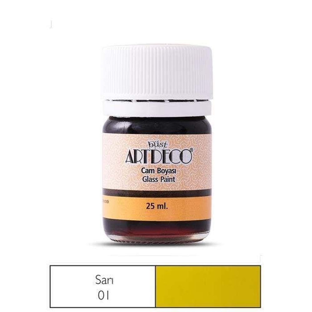 Artdeco Cam Boyası 25Ml Sarı 01