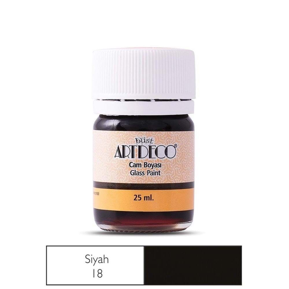 Artdeco Cam Boyası 25Ml Siyah 18