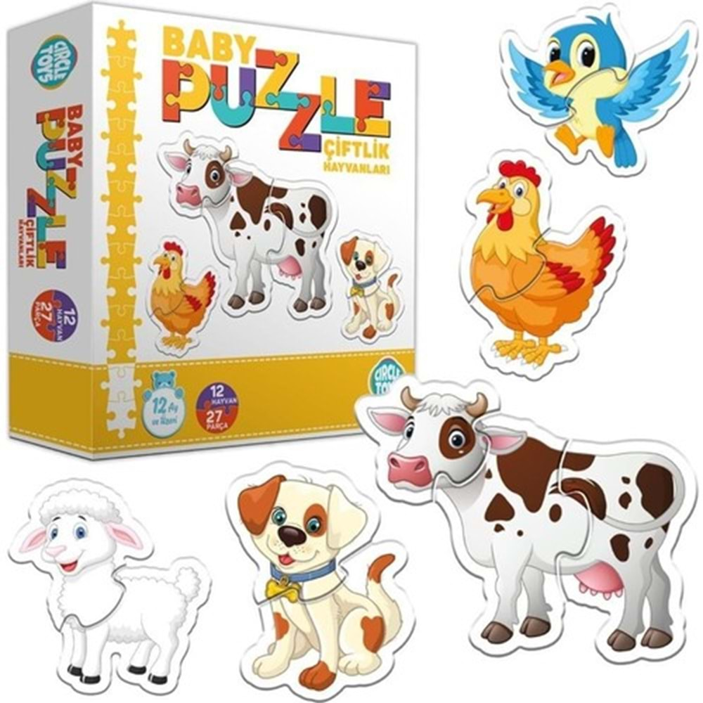 Circle Toys Baby Puzzle Çiftlik Hayvanları 27 Parça Ct020