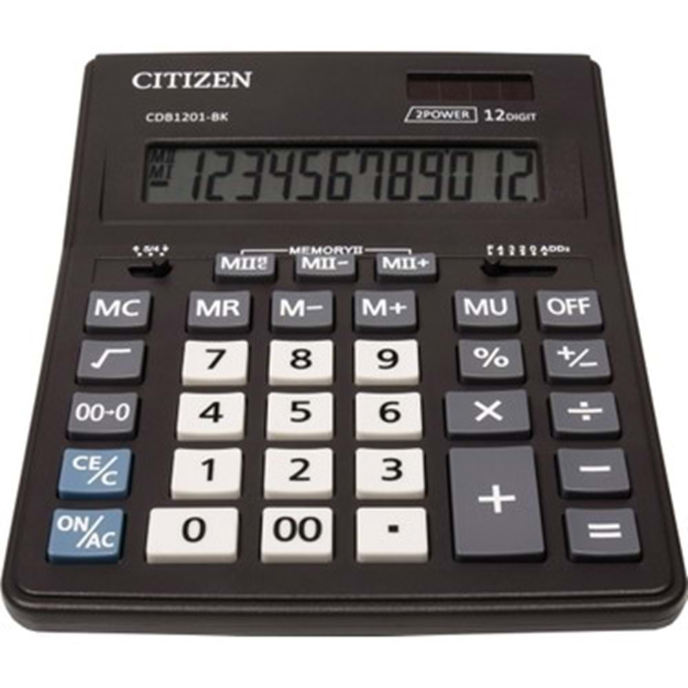 Cıtızen Hesap Makinası Masa Tipi Cdb-1201Bk