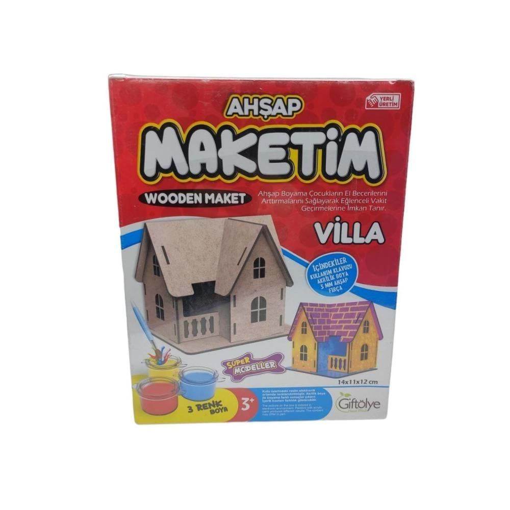 Giftölye 3D Ahşap Villa (Küçük)