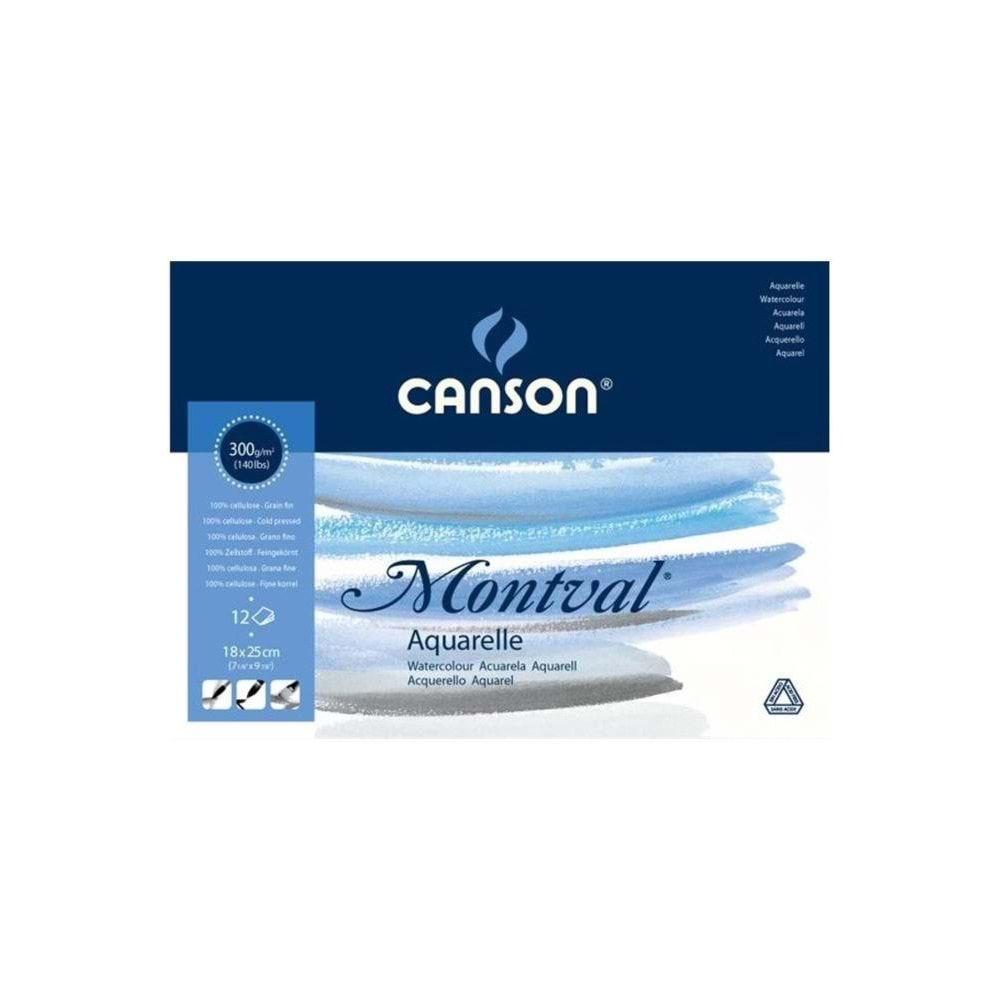 Canson Montval Sulu Defter 12S 18X25 300Gr