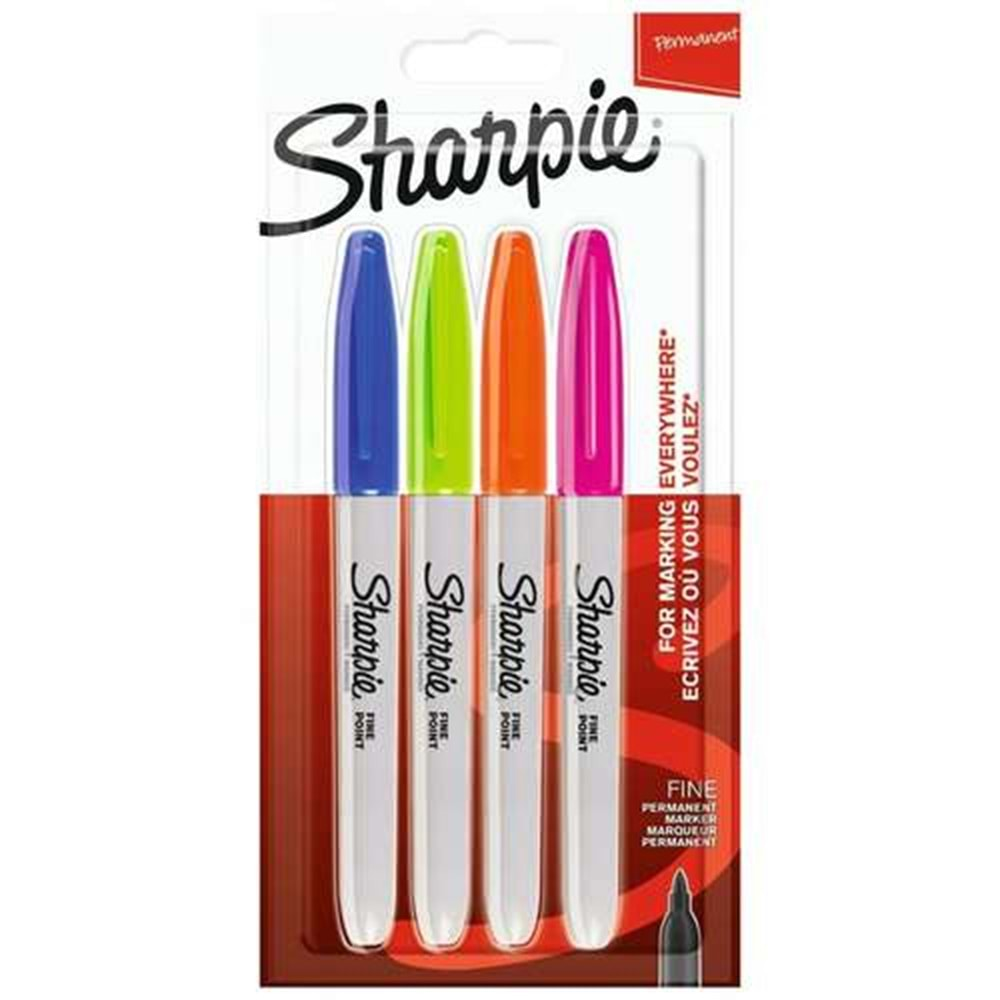 Sharpie Marker Permanent Fine Canlı Renkler