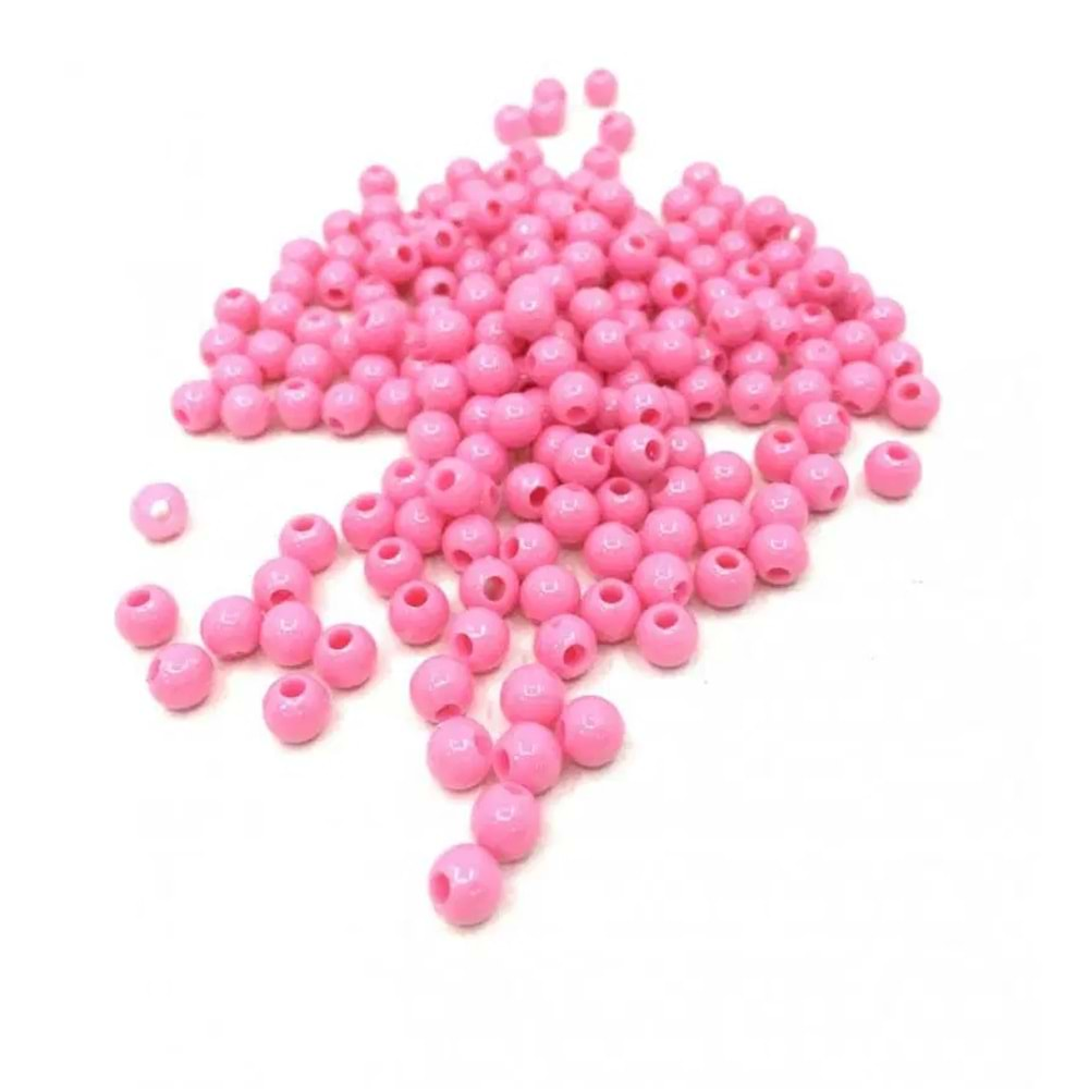 Plastik Boncuk 10Mm 500Gr A.Pembe B3989