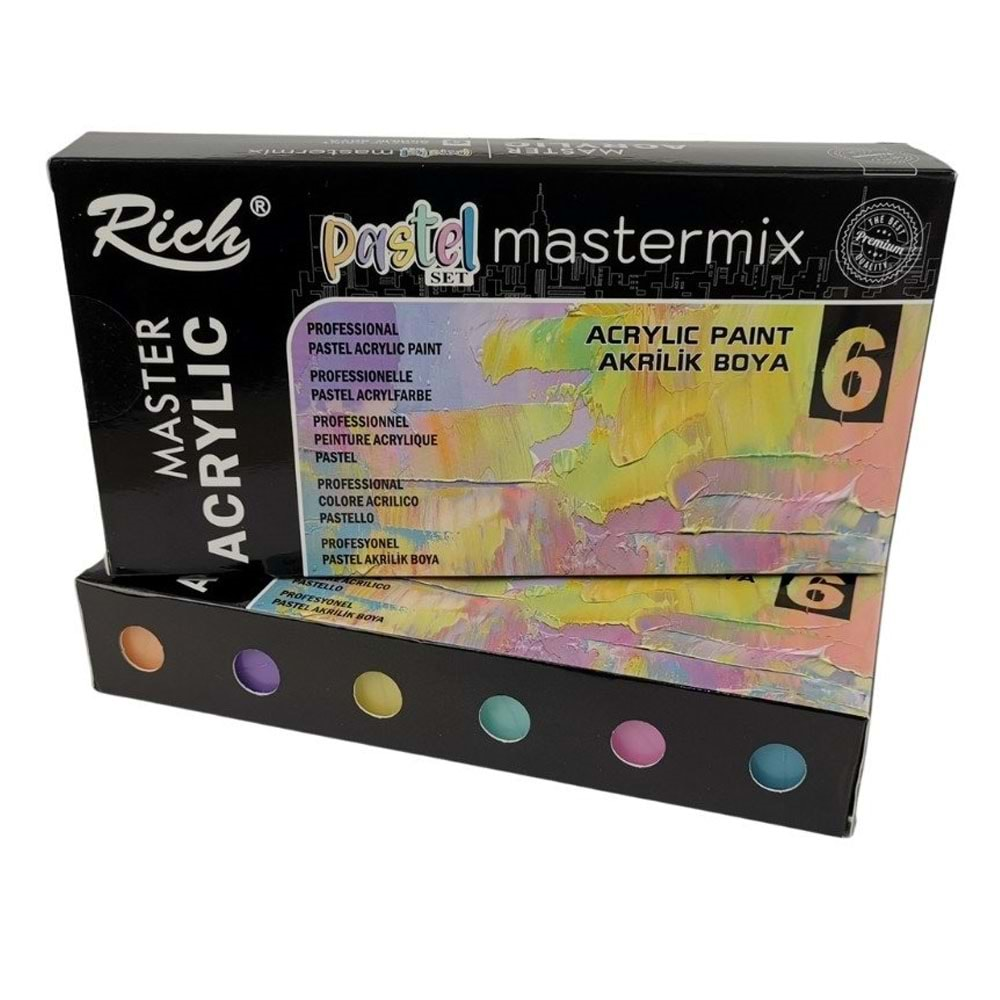 Rich Akrilik Boya Master Mix Pastel Set 6 Lı 06011408