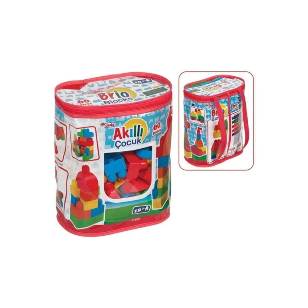 Fen Toys Akıllı Çocuk Bloklar 60 Parça Torba 01022