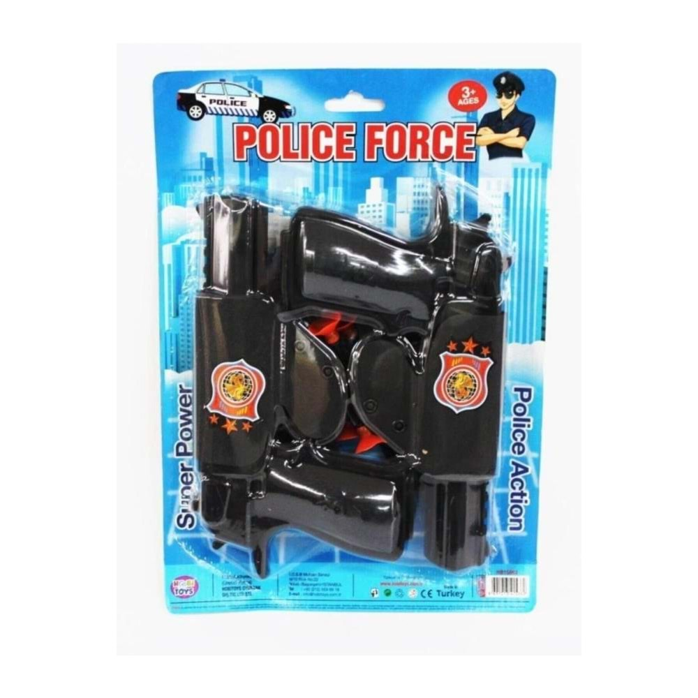 Hobi Toys Kartela Polis Tabanca Seti 2 Li Hb-15862