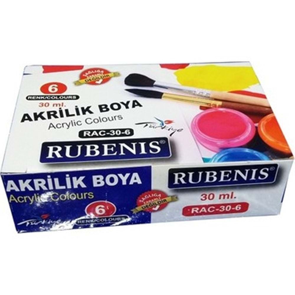 Rubenis Akrilik Boya 30Ml 6 Lı Rac-30-6