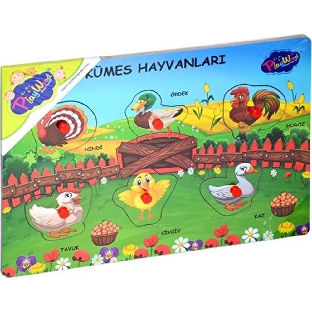 Playwood Ahşap Tutmalı Çiftlik-Kümes Ony-192/192/193