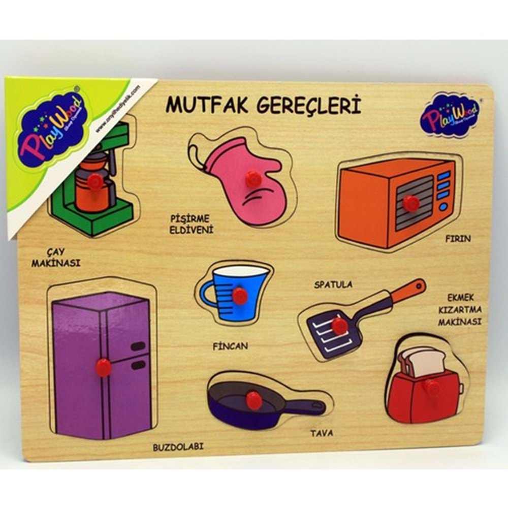 Playwood Ahşap Tutmalı Mutfak Gereçleri Ony-168/169