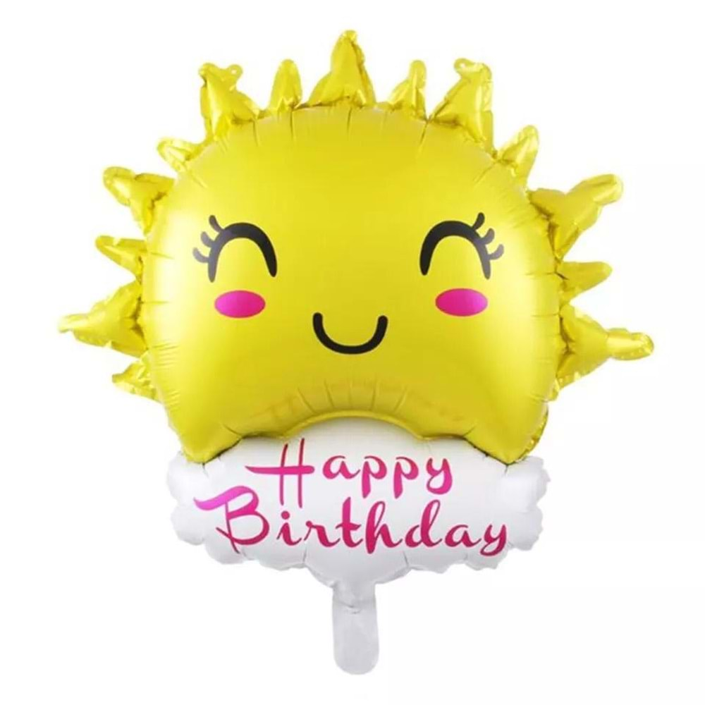 Rps Folyo Balon Gökyüzü Happy Birtday Sun 34