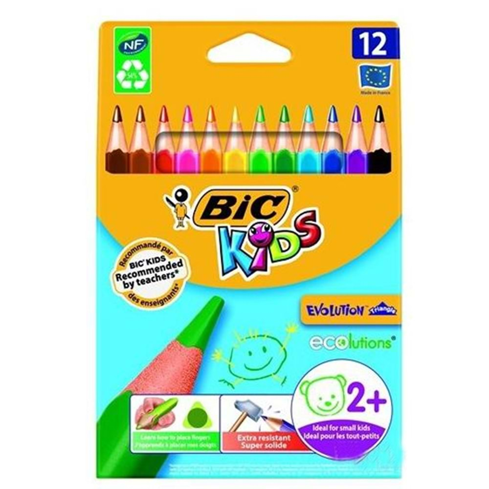 Bic Kuru Boya Kalemi Üçgen Jumbo 12+1 Li 958192