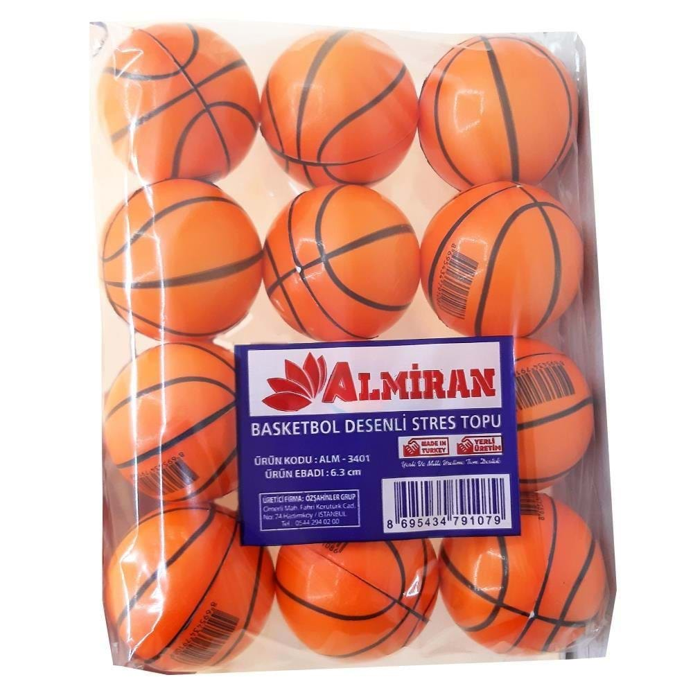 Almiran Stres Topu 6.3 cm Basketbol (1Adet)