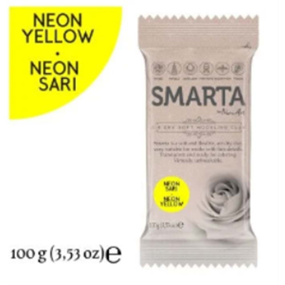 Smarta Akıllı Model Hamuru 100Gr Neon Sarı