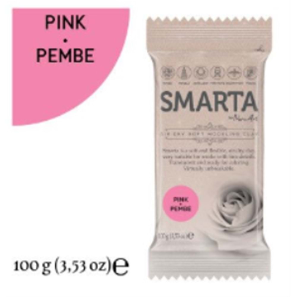 Smarta Akıllı Model Hamuru 100Gr Pembe