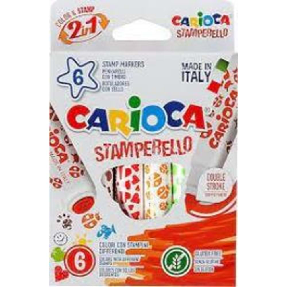 Carioca Stamperello Keçeli Boya Kalemi 6 Lı