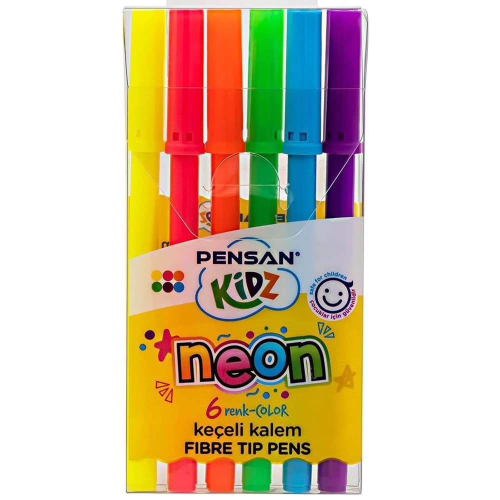 Pensan Kids Keçeli Kalem Neon 6 Renk