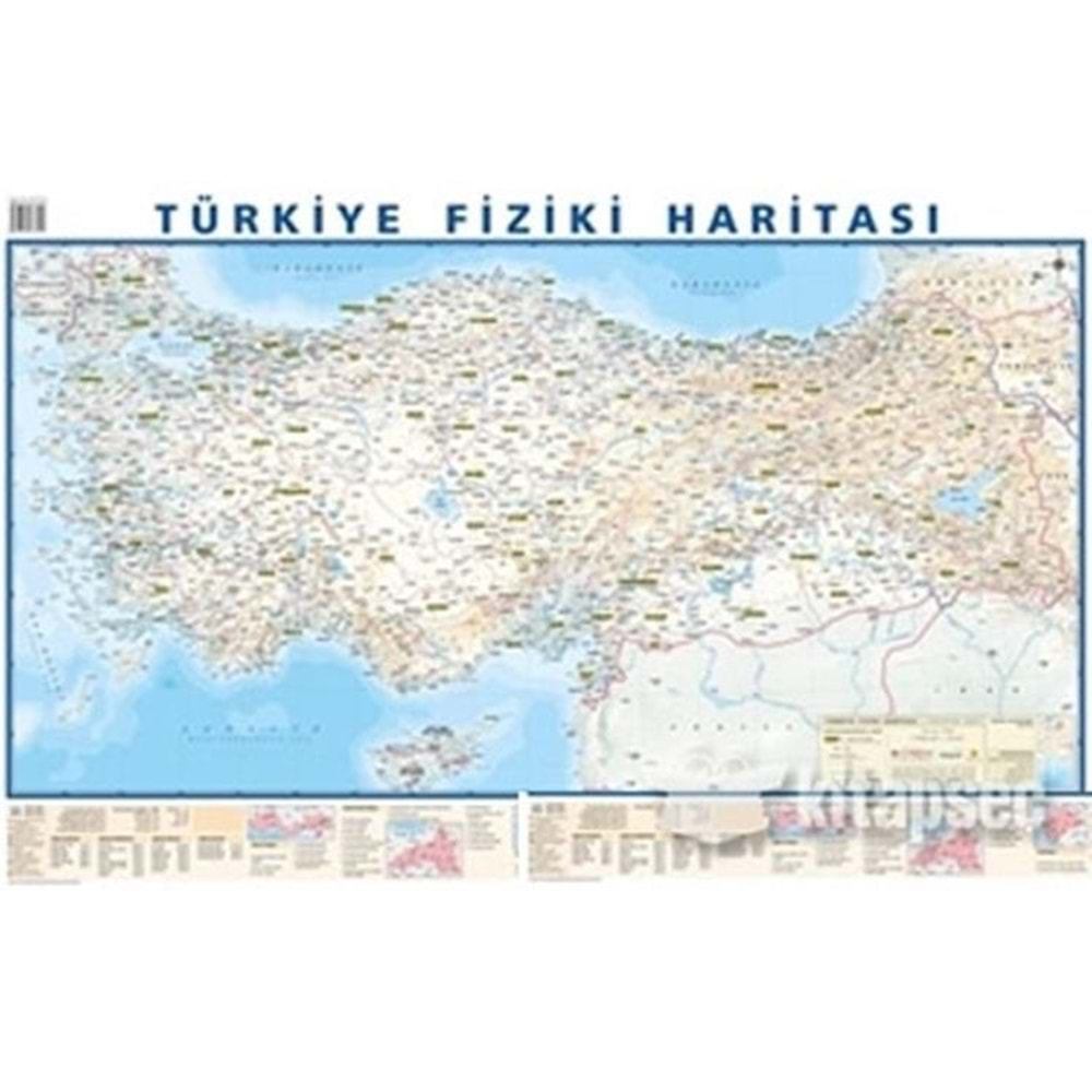 Mep Türkiye Fiziki Ve Siyasi Haritası 70X100