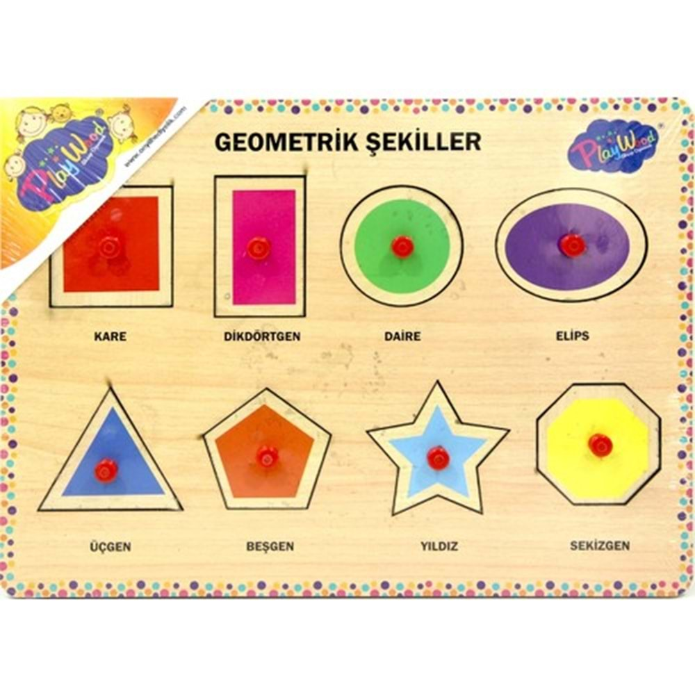 Playwood Ahşap Tutmalı Geometrik Şekiller ONY-348/349