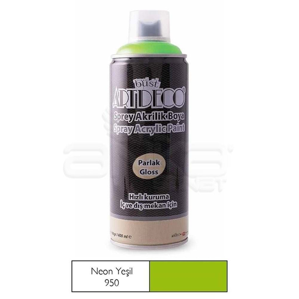 Artdeco Akrilik Sprey Boya 400ml Neon Yeşil 950