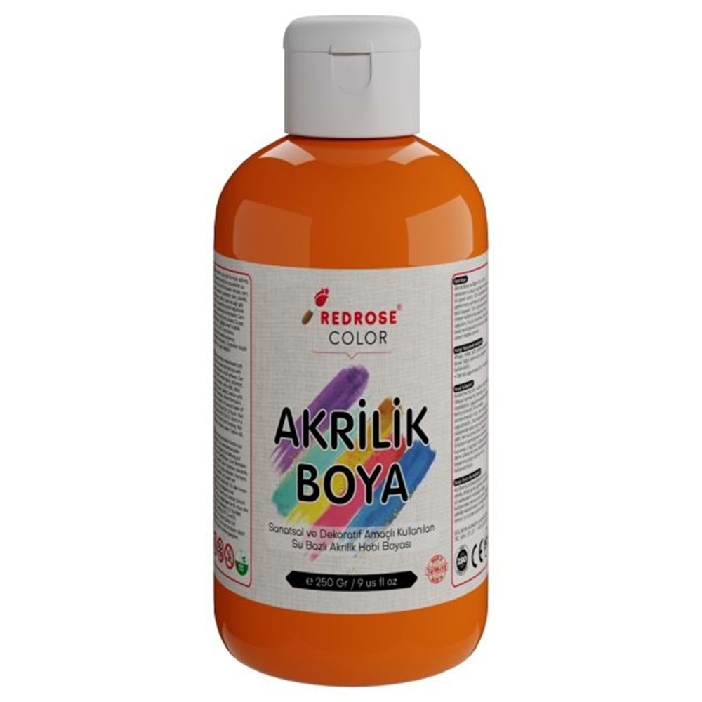 Redrose Akrilik Boya 250ml Turuncu