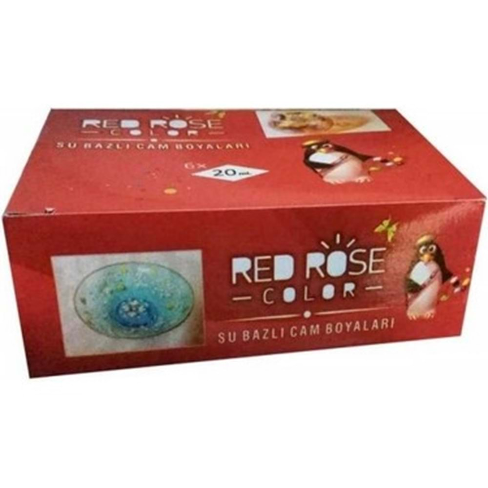 Redrose Su Bazlı Cam Boyaları 6 Lı