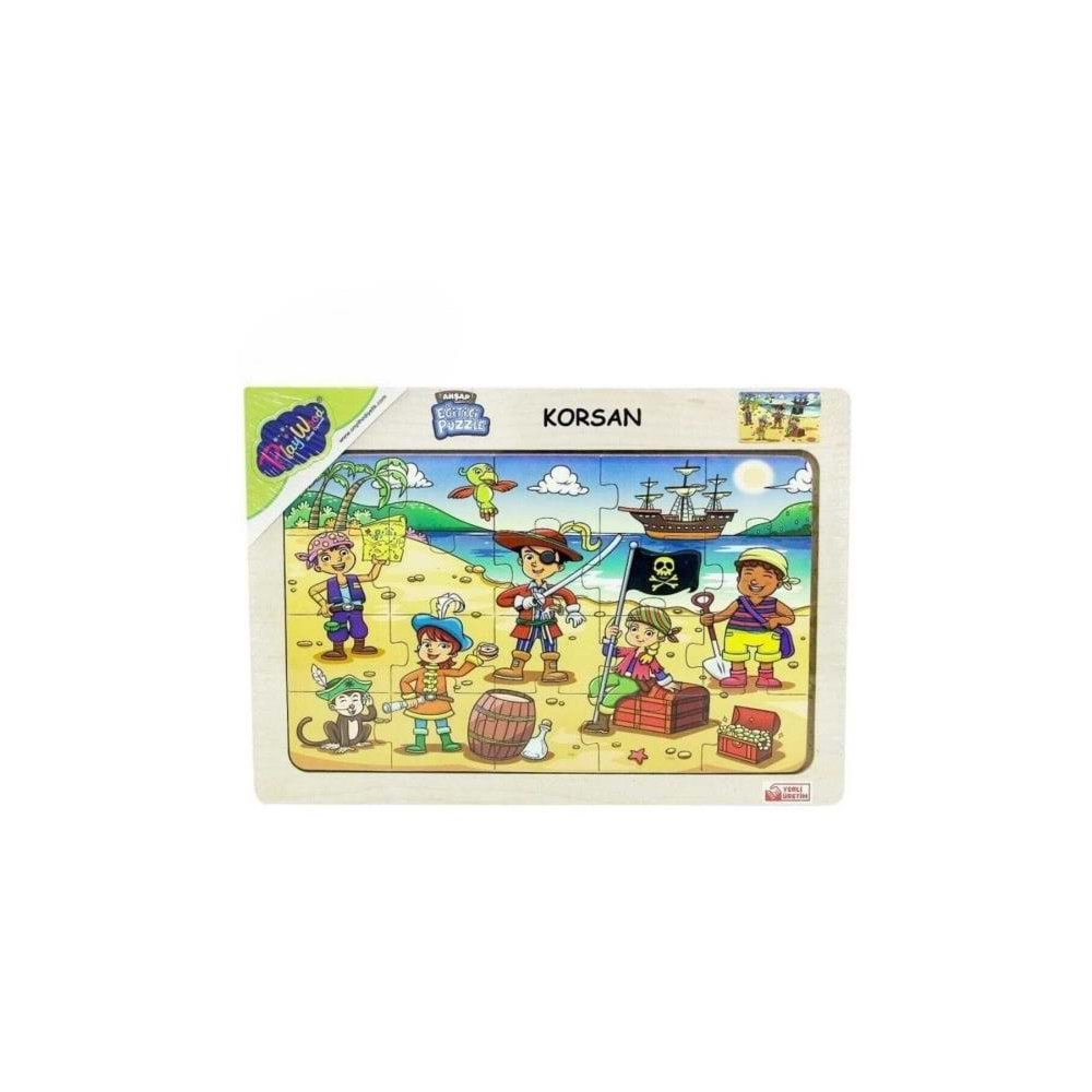 Play Wood Ahşap Eğitici Puzzle Korsan ONY-53