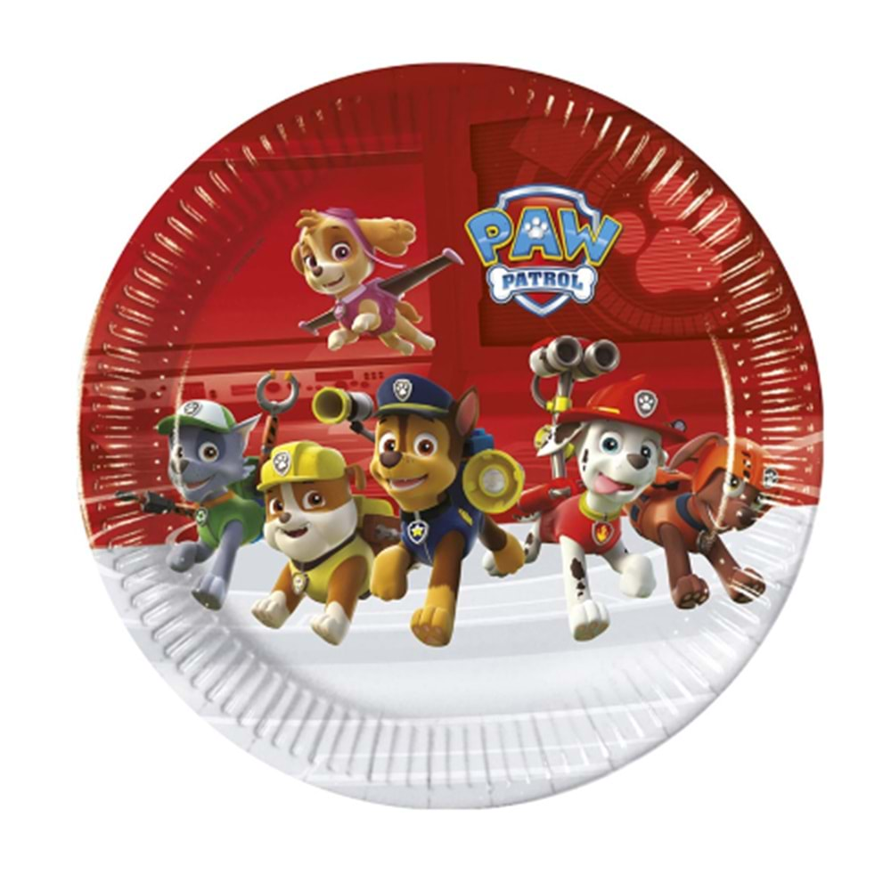 Kika Paw Patrol Karton Tabak 23cm 8li