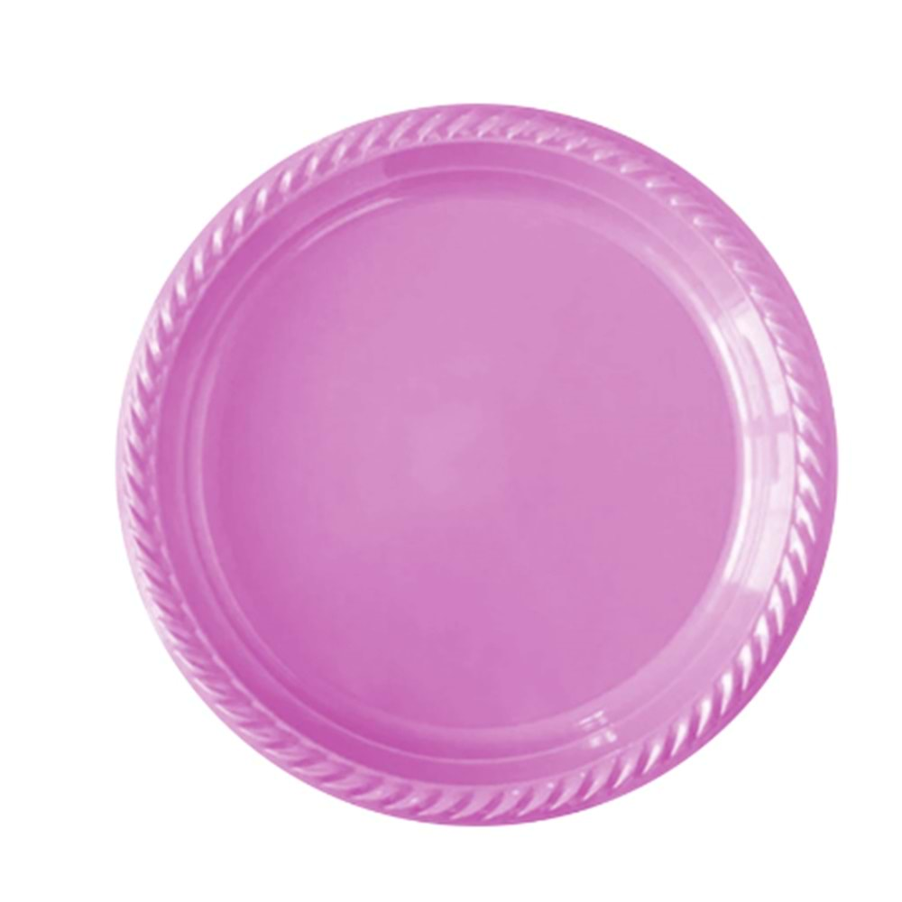 Kika Plastik Tabak 22cm 25 Li Pembe