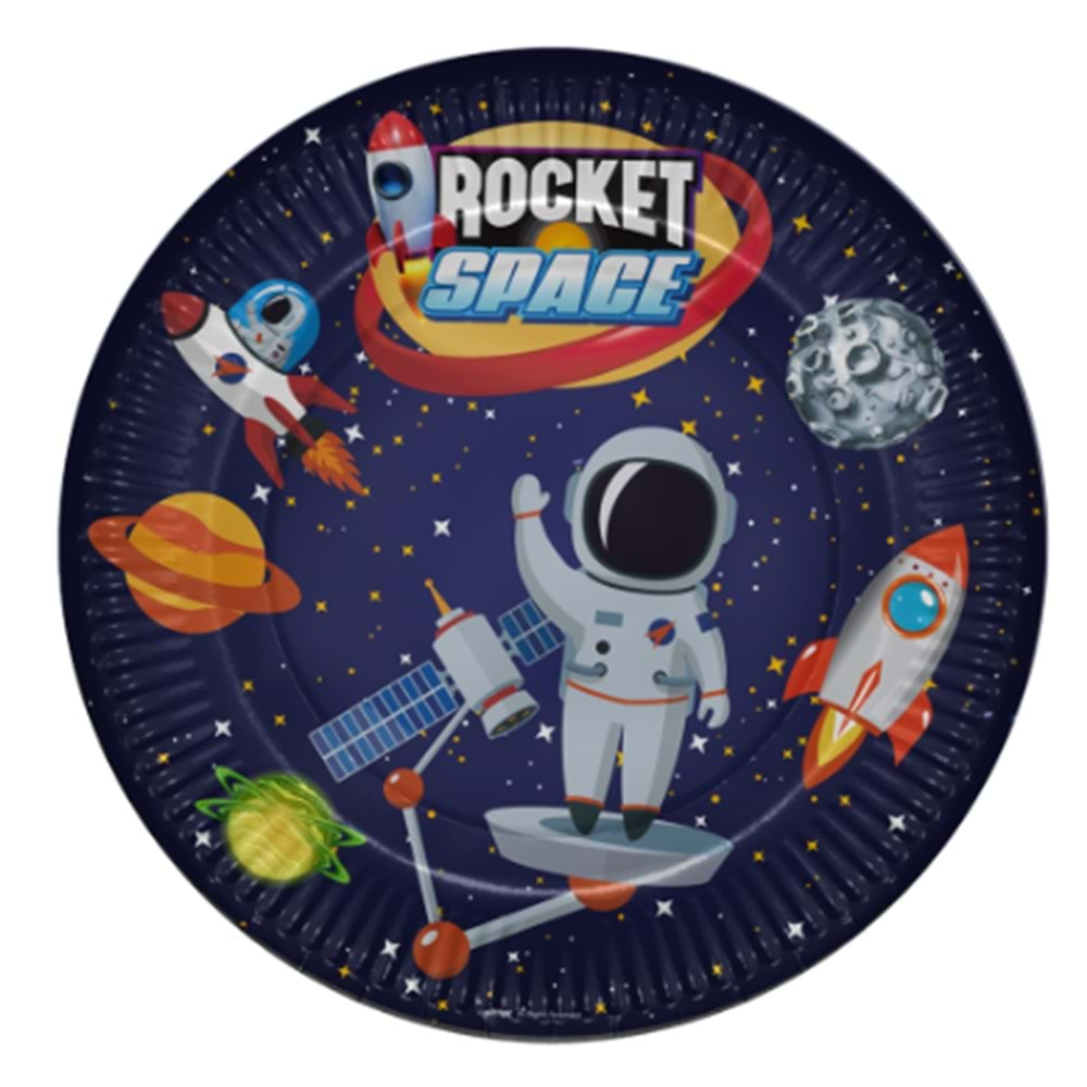 Kika Rocket Space Karton Tabak 23cm 8 Li