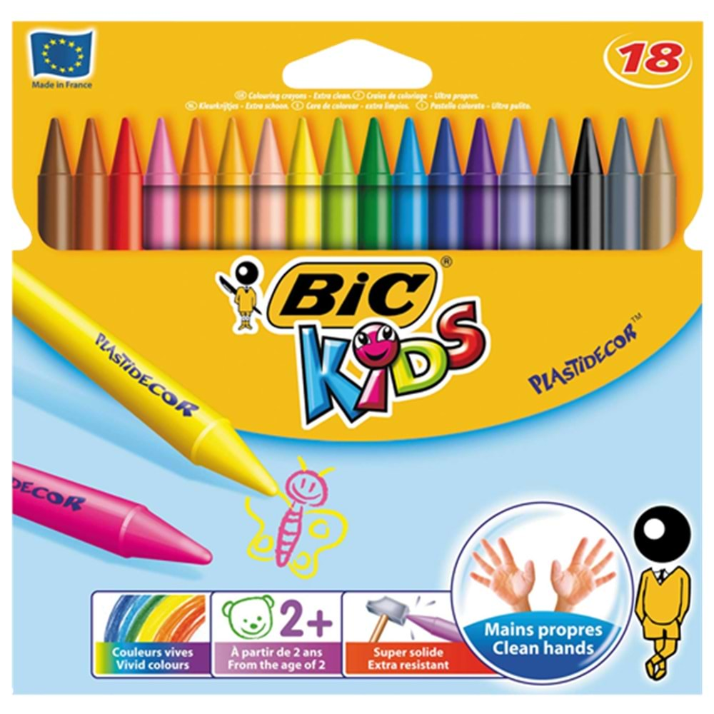 Bic Kids Silinebilir Pastel Boya 18 Renk