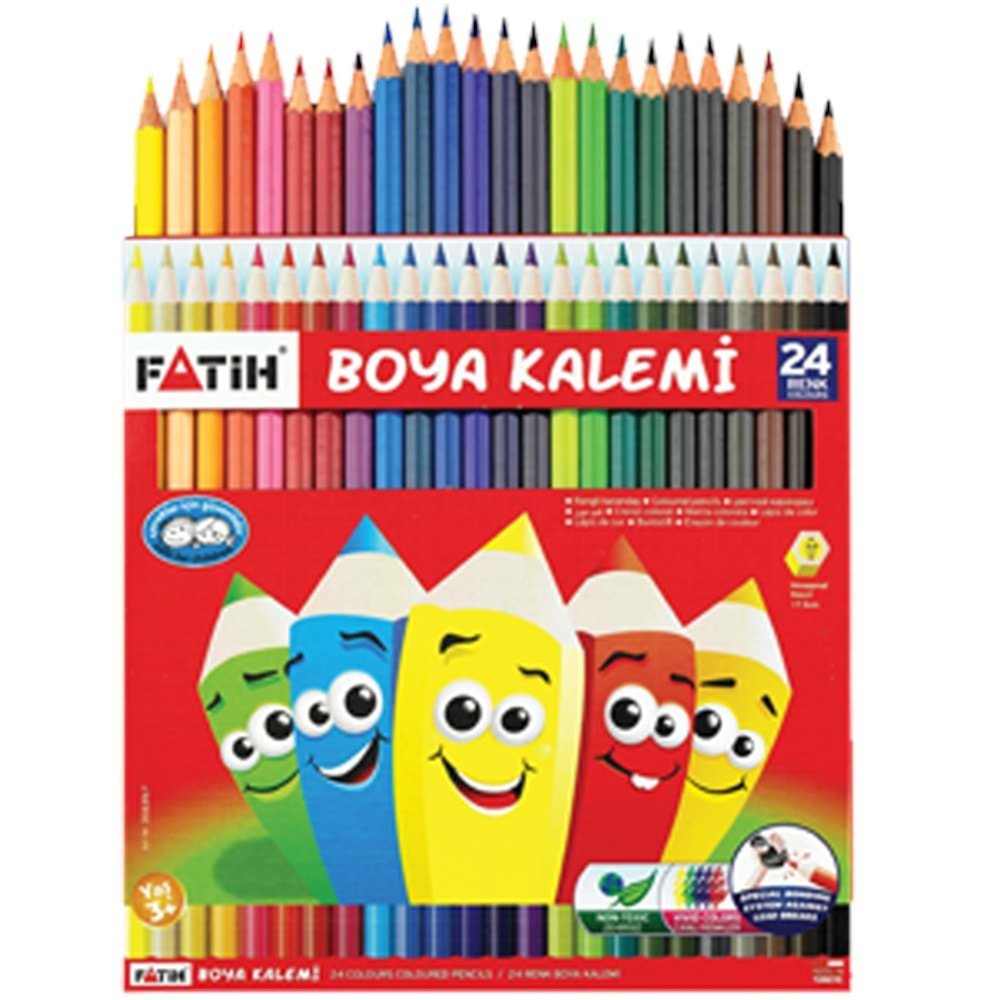 Fatih Kuru Boya Kalemi Tam Boy 24 Renk 33225