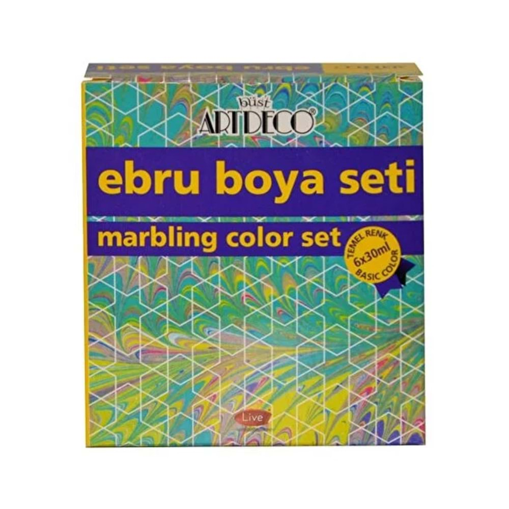 Artdeco Ebru Boya Set 6 Temel Renk