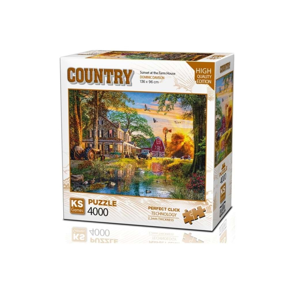 Ks Games Puzzle 4000 Sunset At The Farm House