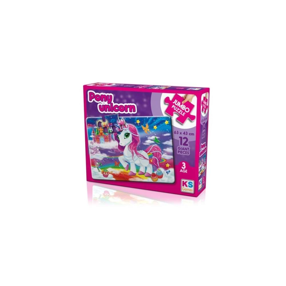 Ks Games Pony Unicorn Jumbo Puzzle 12 Parça.