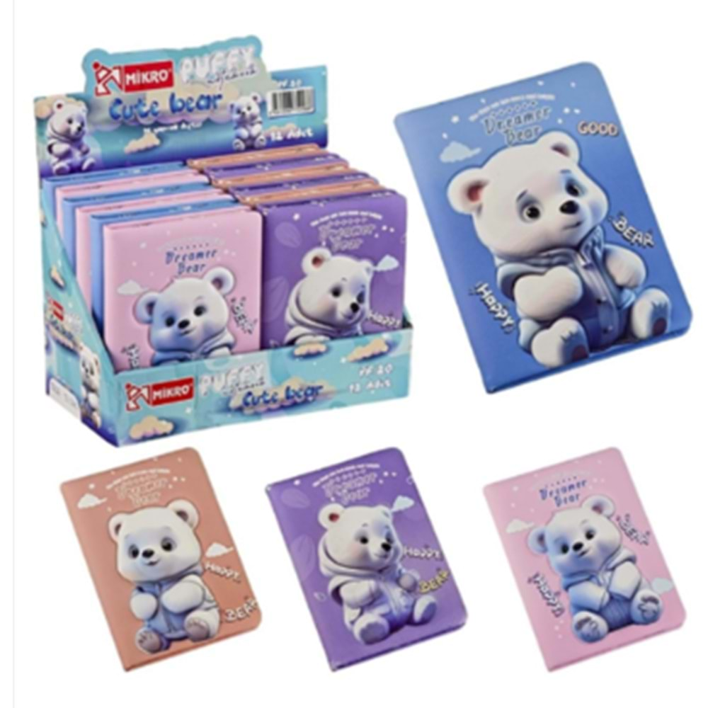 Mikro Puffy Pf-20 Cute Bear Girl Not Defteri