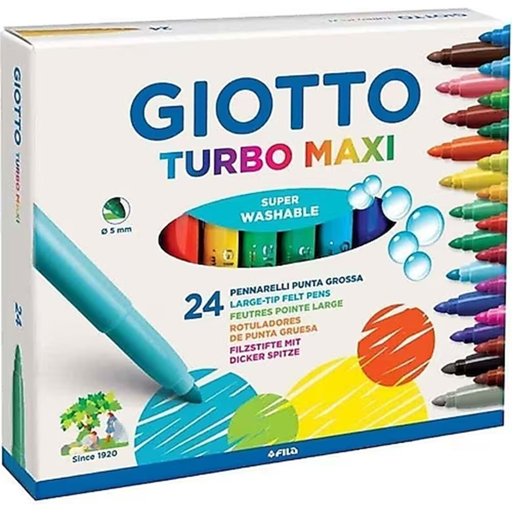 Giotto Keçeli Boya Kalemi Turbo Maxi 24 Renk