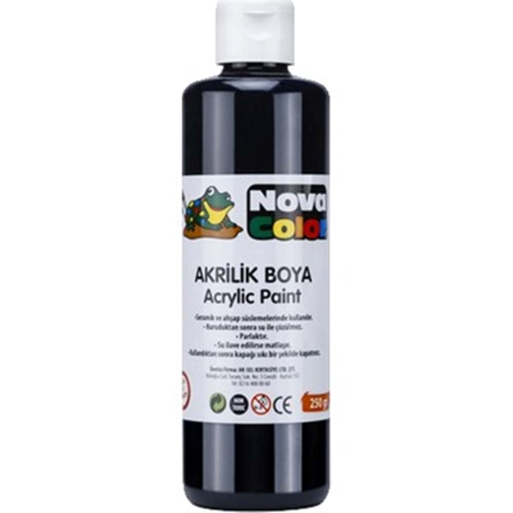 Nova Color Akrilik Boya 250gr Siyah