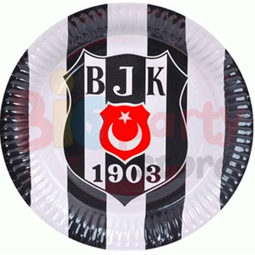 Barış Süs Karton Tabak Beşiktaş Lisanslı 23cm 8 Li